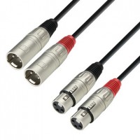 Adam Hall Cables 3 STAR K3TMF0600 Audio Cable 2 x XLR Male to 2 x XLR Female, 6 m
